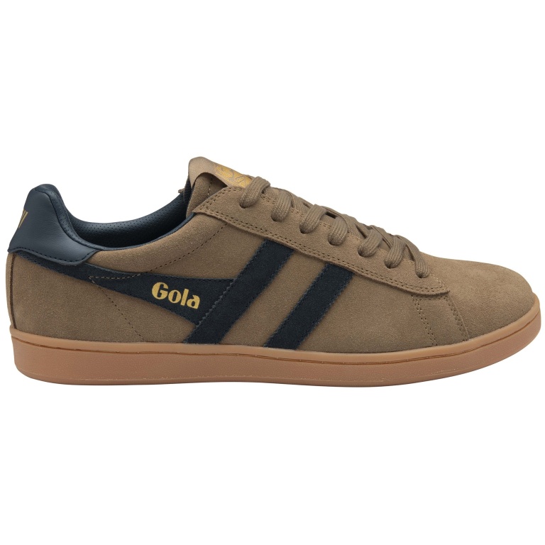 Gola Sneaker Equipe II Suede Leather 2026 tobacco brown/navy blue men's
